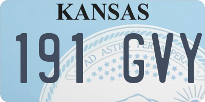 KS license plate 191GVY