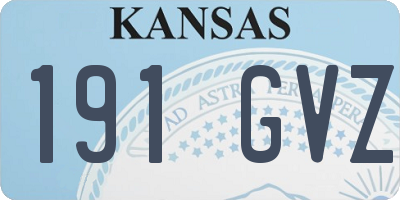 KS license plate 191GVZ