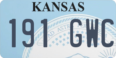 KS license plate 191GWC