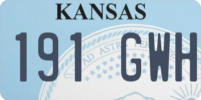 KS license plate 191GWH