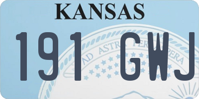 KS license plate 191GWJ