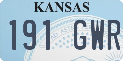 KS license plate 191GWR