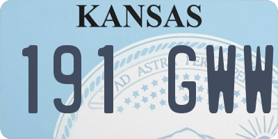 KS license plate 191GWW