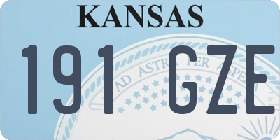 KS license plate 191GZE