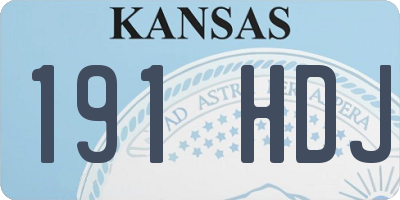 KS license plate 191HDJ