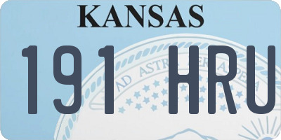 KS license plate 191HRU
