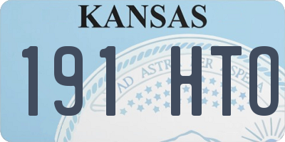 KS license plate 191HTO