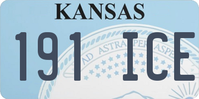 KS license plate 191ICE