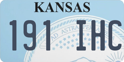 KS license plate 191IHC