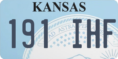 KS license plate 191IHF