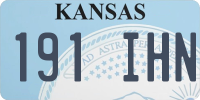 KS license plate 191IHN