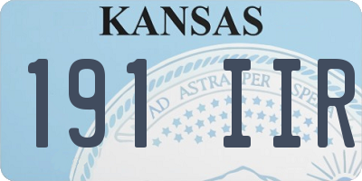 KS license plate 191IIR