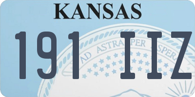 KS license plate 191IIZ