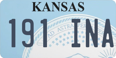 KS license plate 191INA