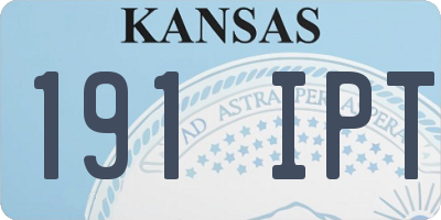 KS license plate 191IPT