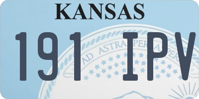 KS license plate 191IPV