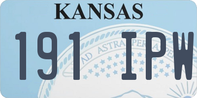 KS license plate 191IPW