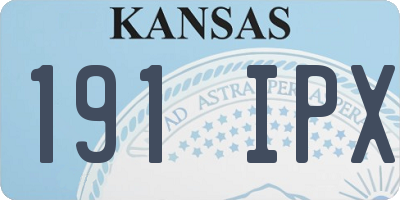 KS license plate 191IPX