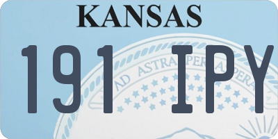 KS license plate 191IPY