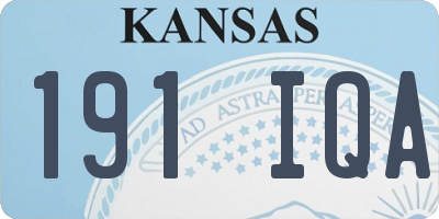 KS license plate 191IQA