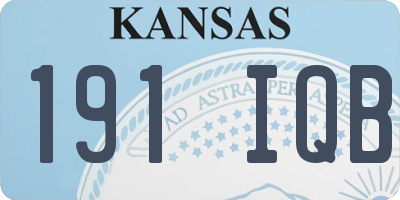 KS license plate 191IQB