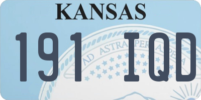 KS license plate 191IQD