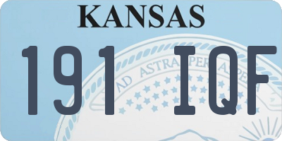 KS license plate 191IQF