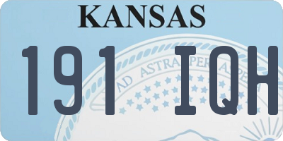 KS license plate 191IQH