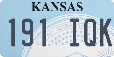 KS license plate 191IQK