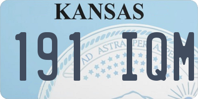 KS license plate 191IQM