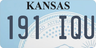KS license plate 191IQU