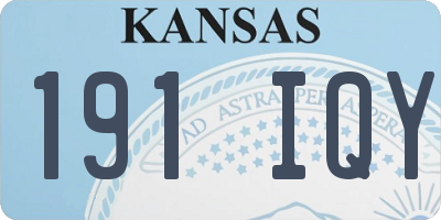 KS license plate 191IQY