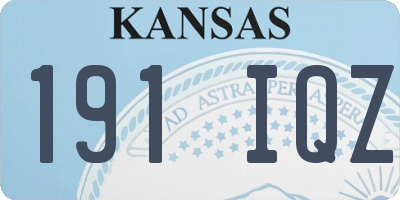 KS license plate 191IQZ