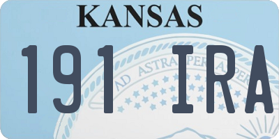 KS license plate 191IRA