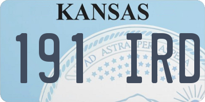 KS license plate 191IRD
