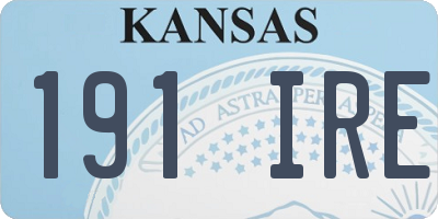 KS license plate 191IRE