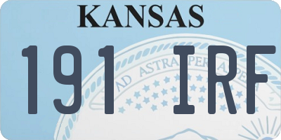 KS license plate 191IRF