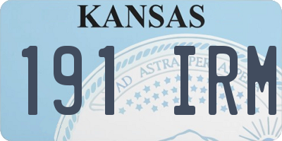 KS license plate 191IRM