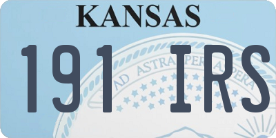 KS license plate 191IRS
