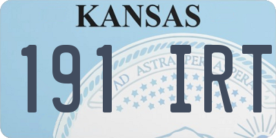 KS license plate 191IRT