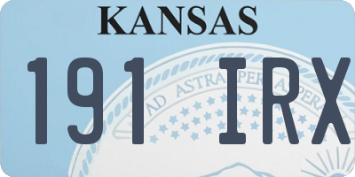 KS license plate 191IRX