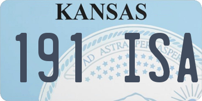 KS license plate 191ISA