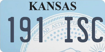 KS license plate 191ISC