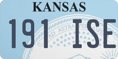 KS license plate 191ISE