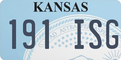 KS license plate 191ISG