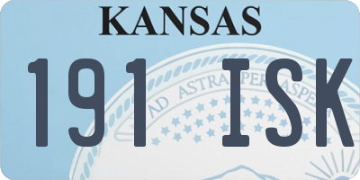KS license plate 191ISK