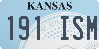 KS license plate 191ISM
