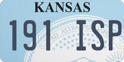 KS license plate 191ISP
