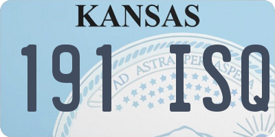 KS license plate 191ISQ