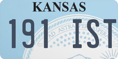 KS license plate 191IST
